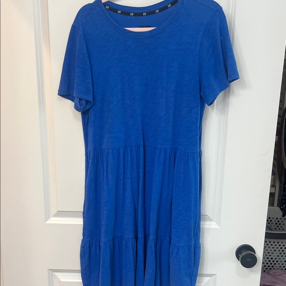 GAP Blue tiered  Dress - Picture 1 of 7